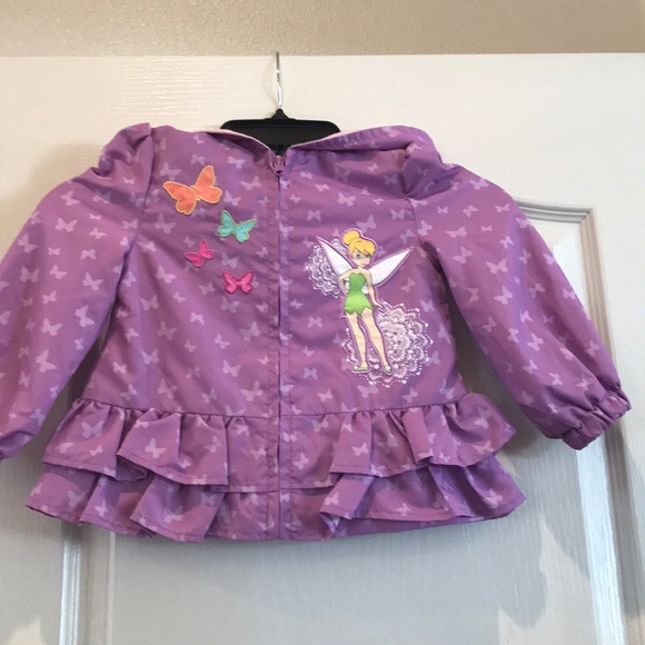 Butterflied Filled Tinker Bell Disney Windbreaker - Picture 2 of 6